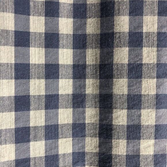 George Classic Fit Men’s Size Small (34-36) Gingham Gray Blue Button Down Shirt - Picture 15 of 16